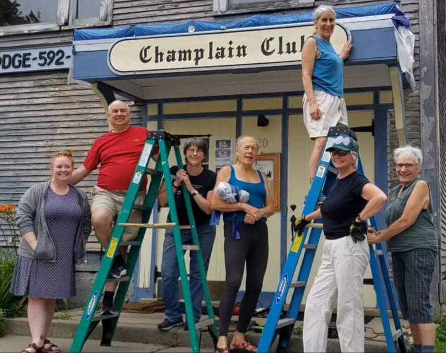 Photo of Volunteers in Front of the Club